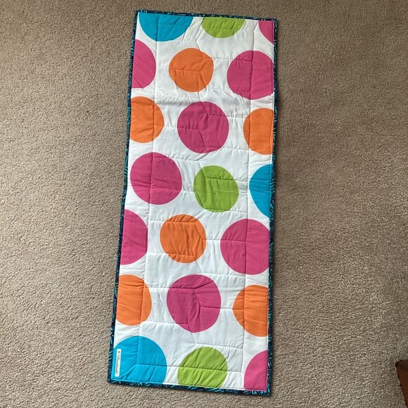 Handmade Table Runner Blue Rectangle Shape Topper Patchwork Dinning Linens - Picture 3 of 4